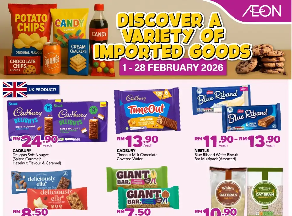 Imported Food & Snacks Sale February 2026 flyer cover