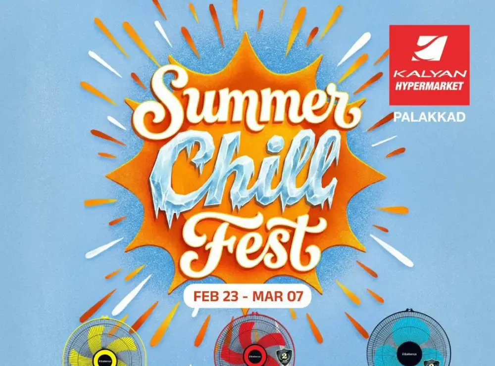 Summer Fan & Cooler Sale at Kalyan Hypermarket Palakkad flyer cover
