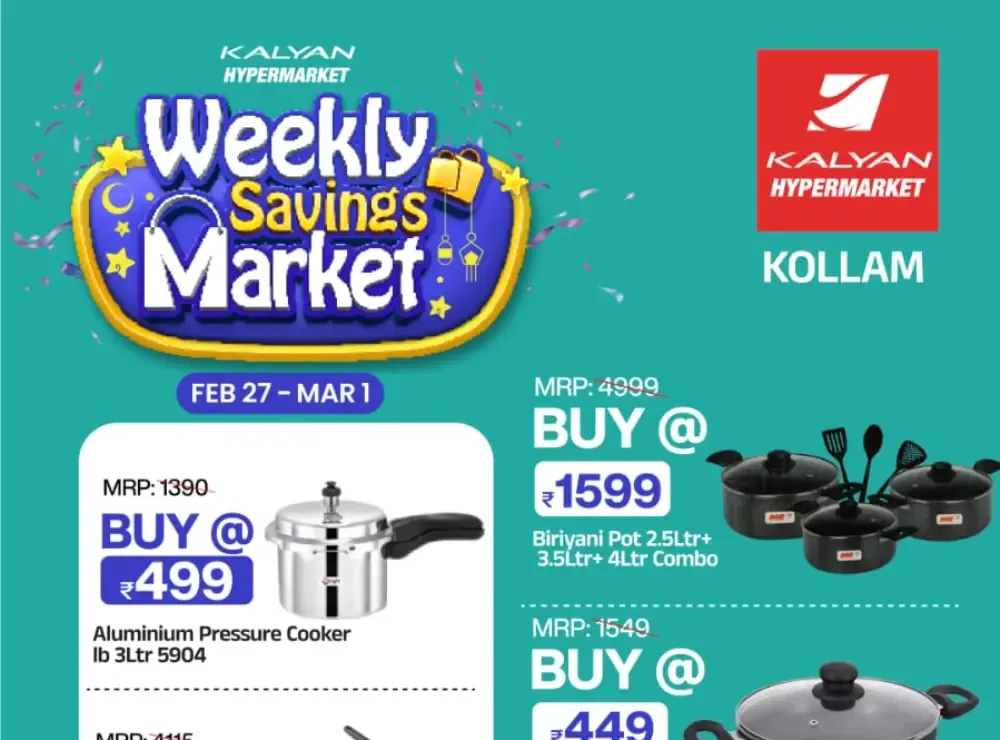 Kalyan Hypermarket Kollam | Weekly Savings & Offers Feb 27 - Mar 1 flyer cover