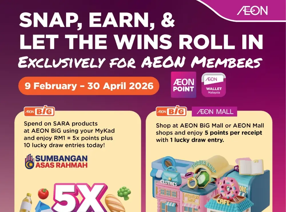 AEON Member Promotion 2026: Earn Points & Lucky Draw flyer cover