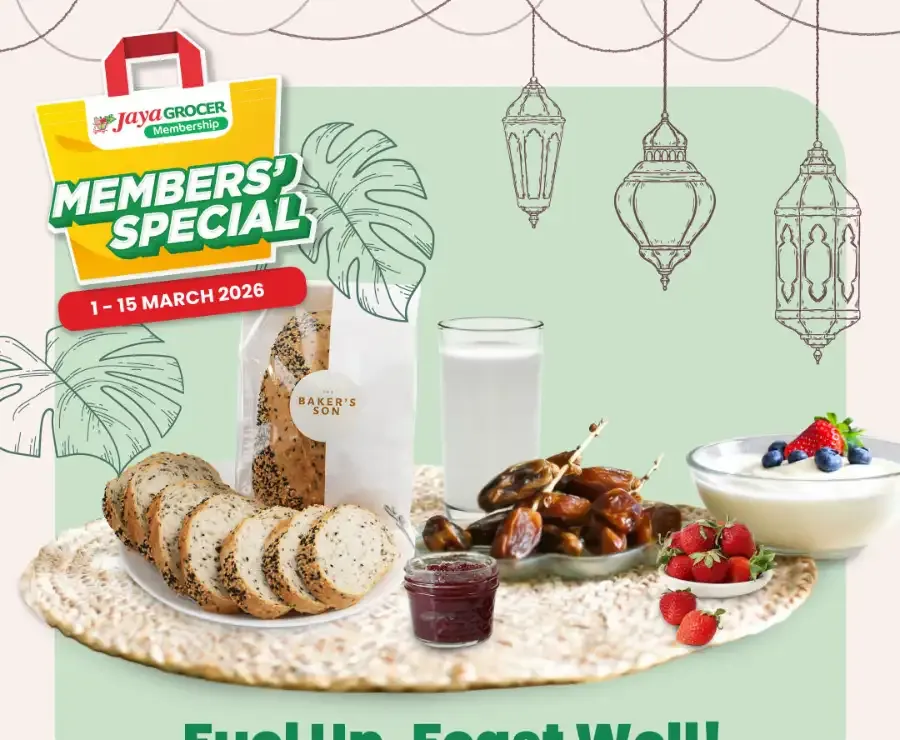 Jaya Grocer Malaysia Members' Special Deals Ends 15 March flyer cover