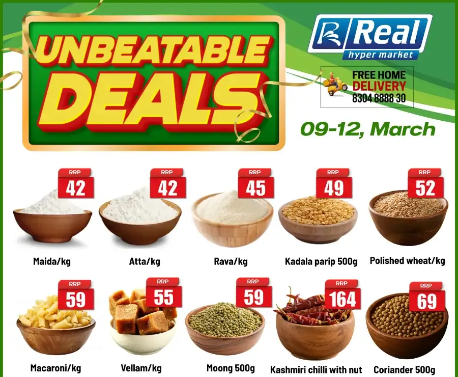 Flat 50% Off at Real Hypermarket Neerchal | Ends March 15! flyer cover
