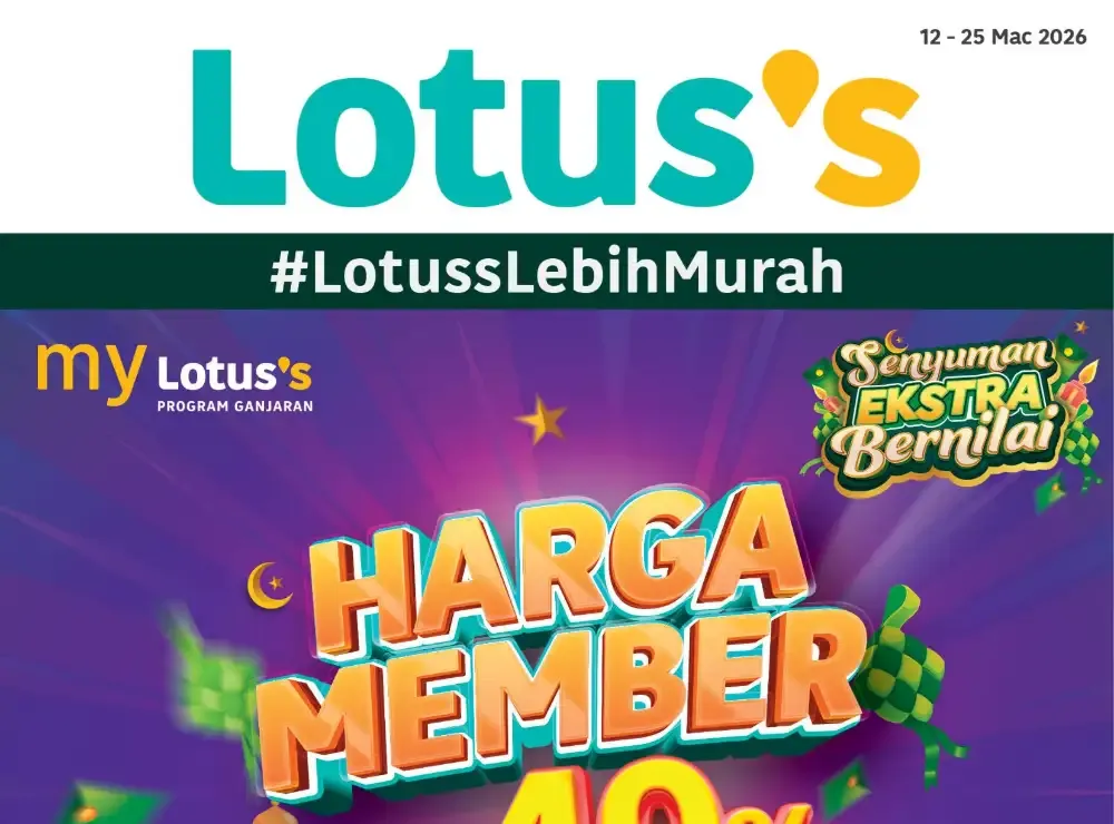 40% Member Discount | Lotus's Malaysia | Valid until 25 March flyer cover