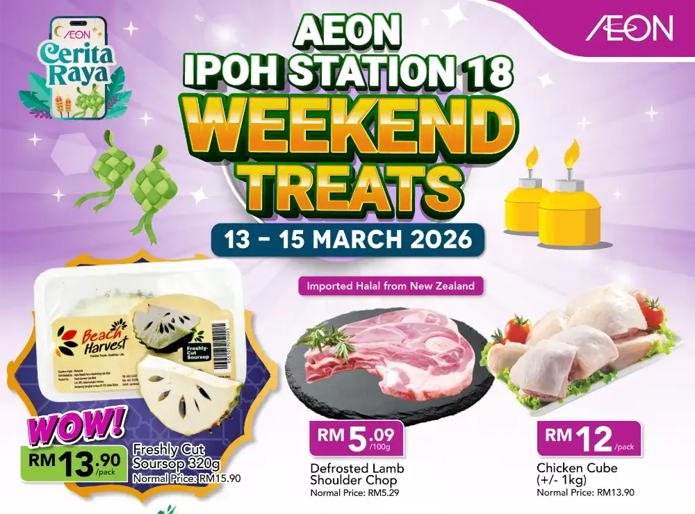 AEON Weekend Deals | Fresh Food Offers | Ends 15 March flyer cover