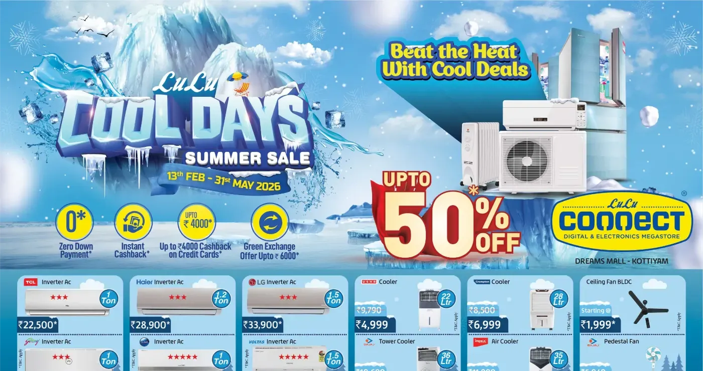 LuLu Connect Kottiyam: Summer Sale Up to 50% Off | Ends Mar 22 flyer cover