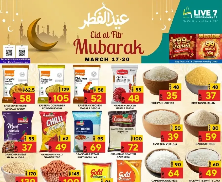 Live 7 Supermarket Ottappalam & Cherpulassery flyer cover