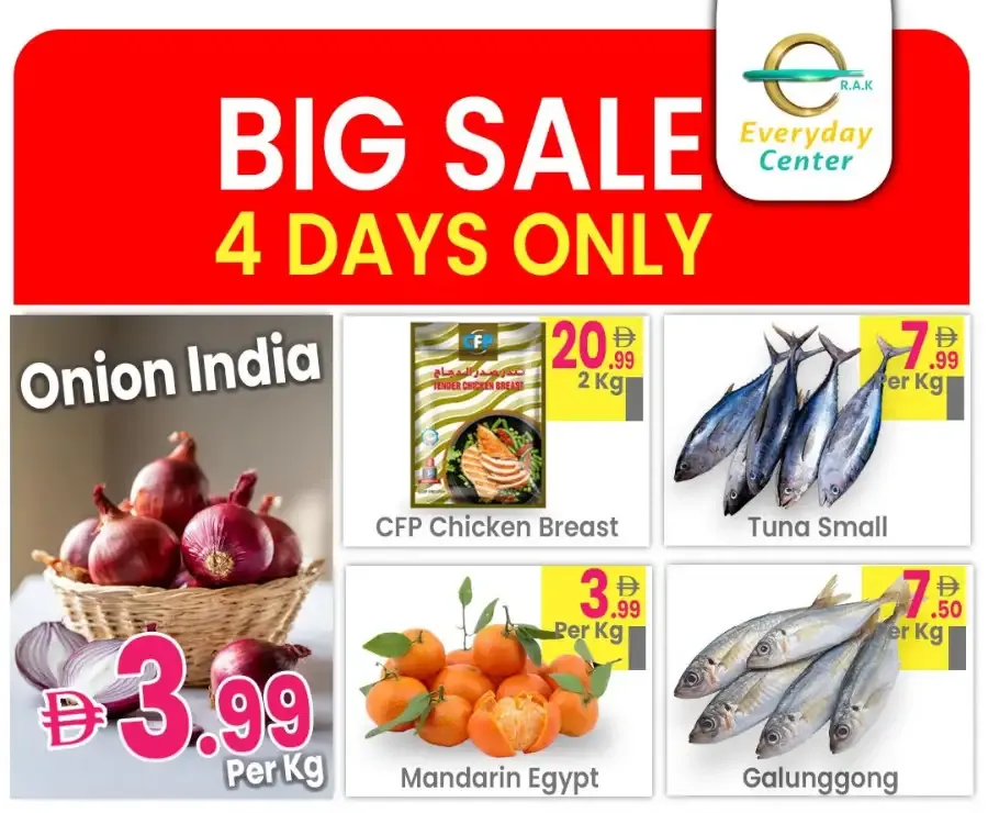 Everyday Center Ras Al Khaimah | Big Sale 4 Days Only | Grocery Offers flyer cover