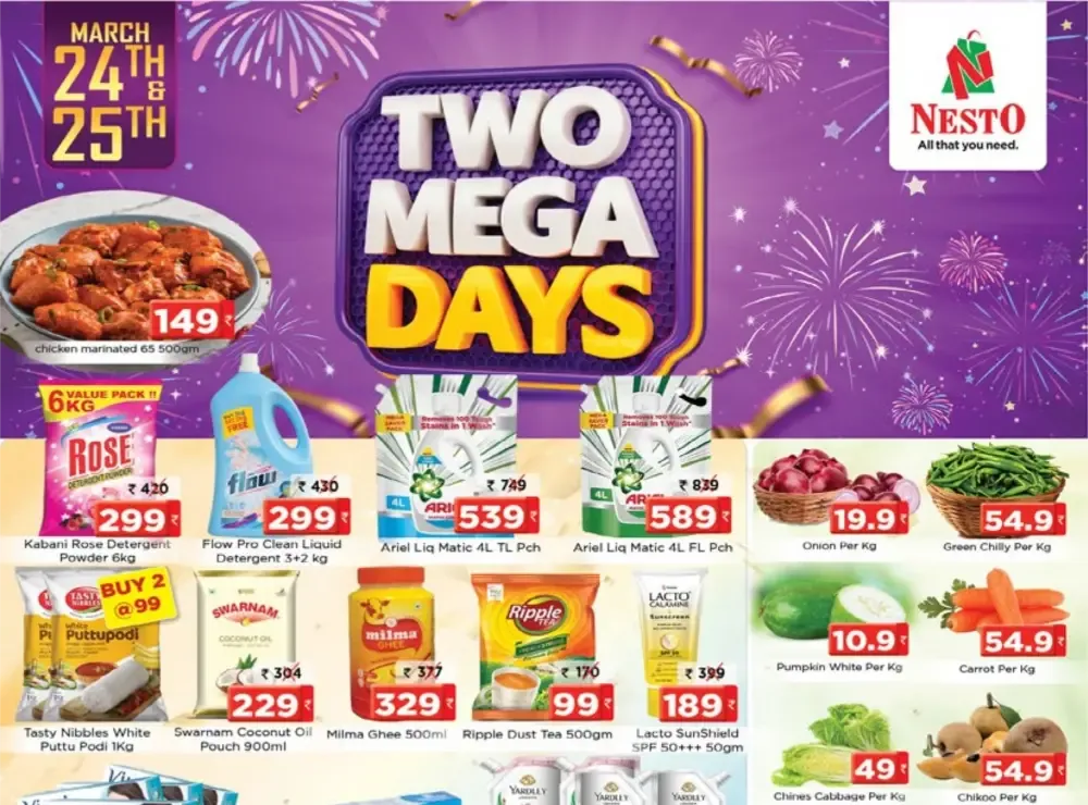 Nesto Kannur Two Mega Days | Ends March 25th flyer cover