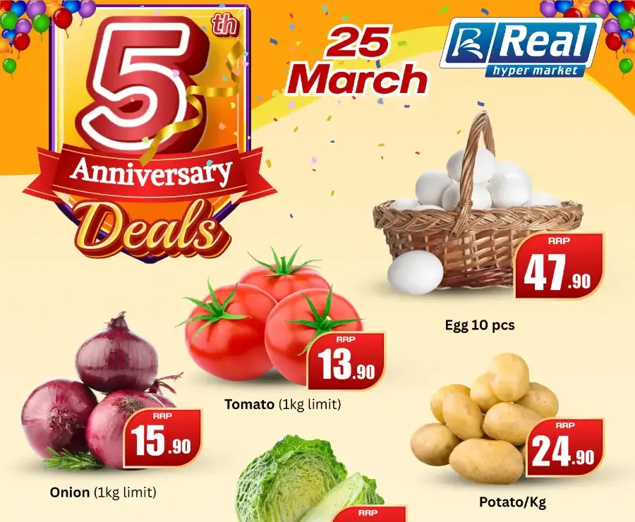 5th Anniversary deals flyer cover
