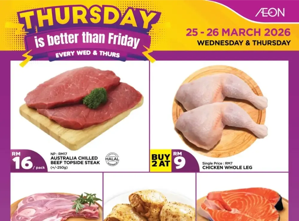 AEON Malaysia Fresh Sale | Every Wed & Thurs | Ends 26 Mar flyer cover