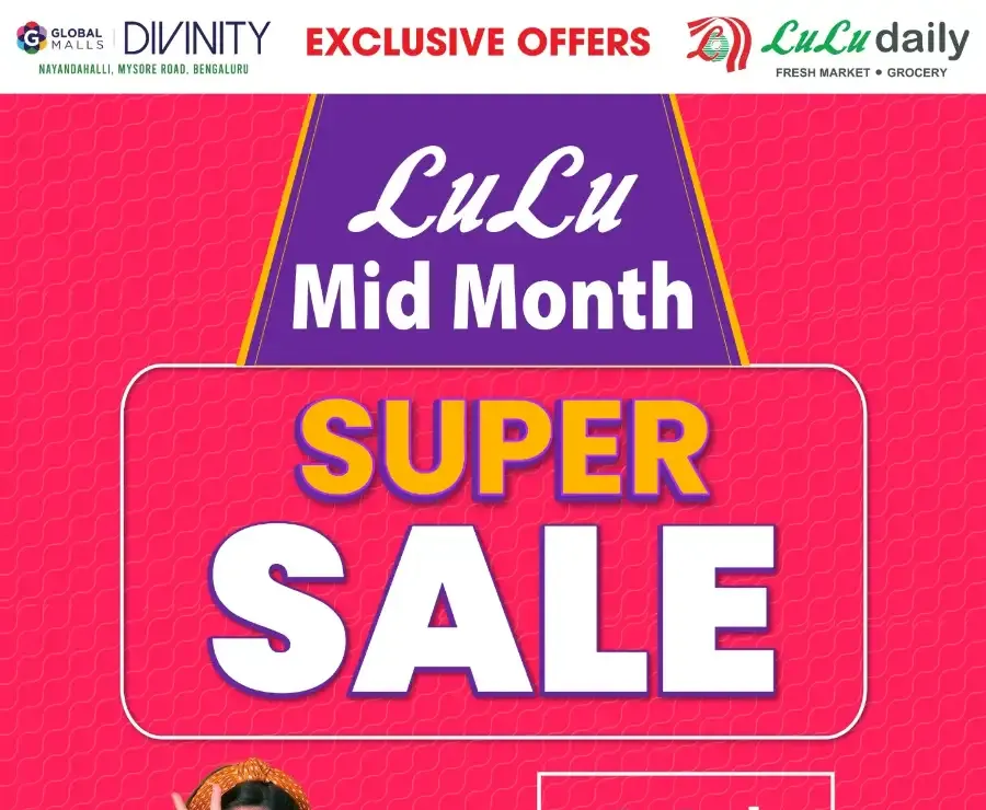 Lulu Daily Bengaluru Mid-Month Super Sale | Ends 26 Mar flyer cover