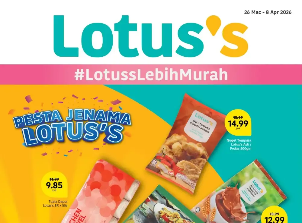 Lotus's Malaysia Pesta Jenama Deals | Ends 8 Apr flyer cover