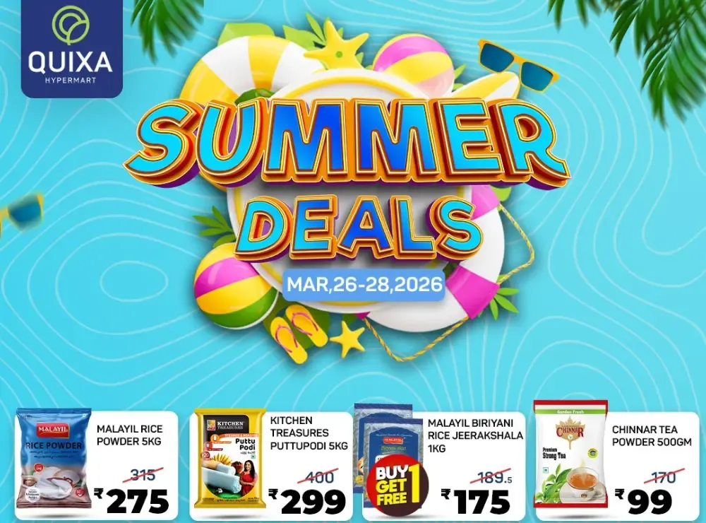 Quixa Hypermart Kollam Summer Deals | Ends Mar 28 flyer cover