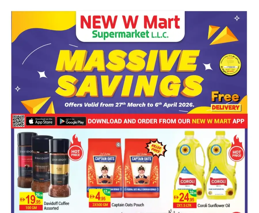 New W Mart Dubai Massive Savings | Ends Monday flyer cover