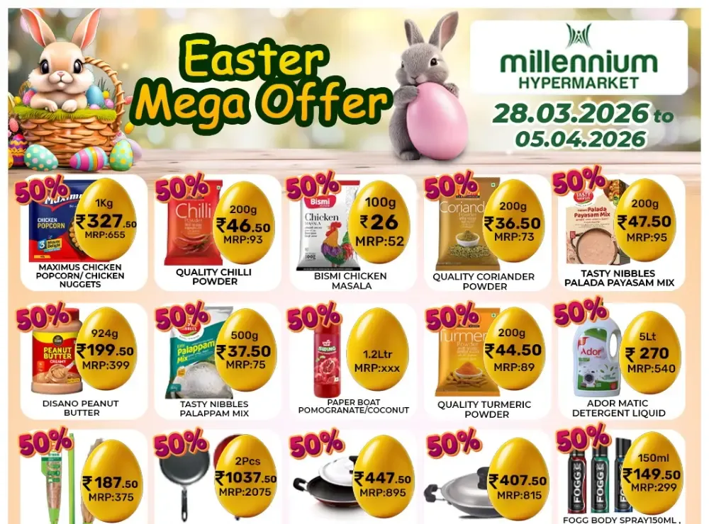 Millennium Palluruthy Easter Offer | Ends Sunday flyer cover