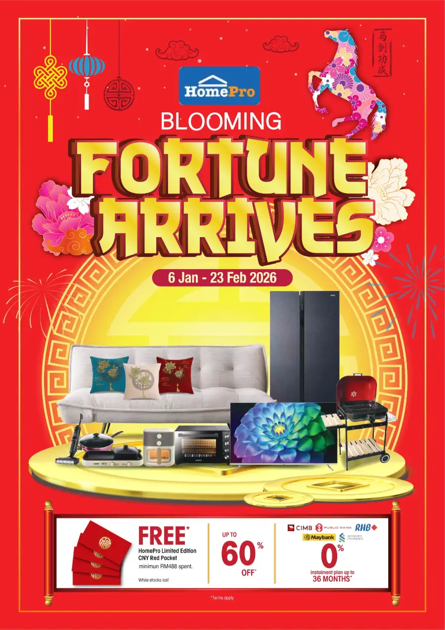 CNY Home Furniture & Appliance Sale Up To 60% Off page 1