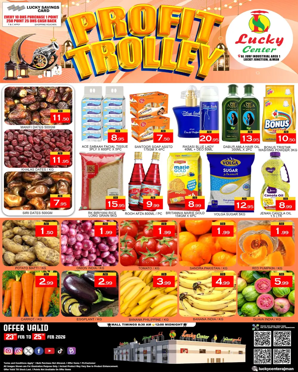 Lucky Center | Profit Trolley Grocery & Home Deals | Ajman | Feb 23-25 page 1