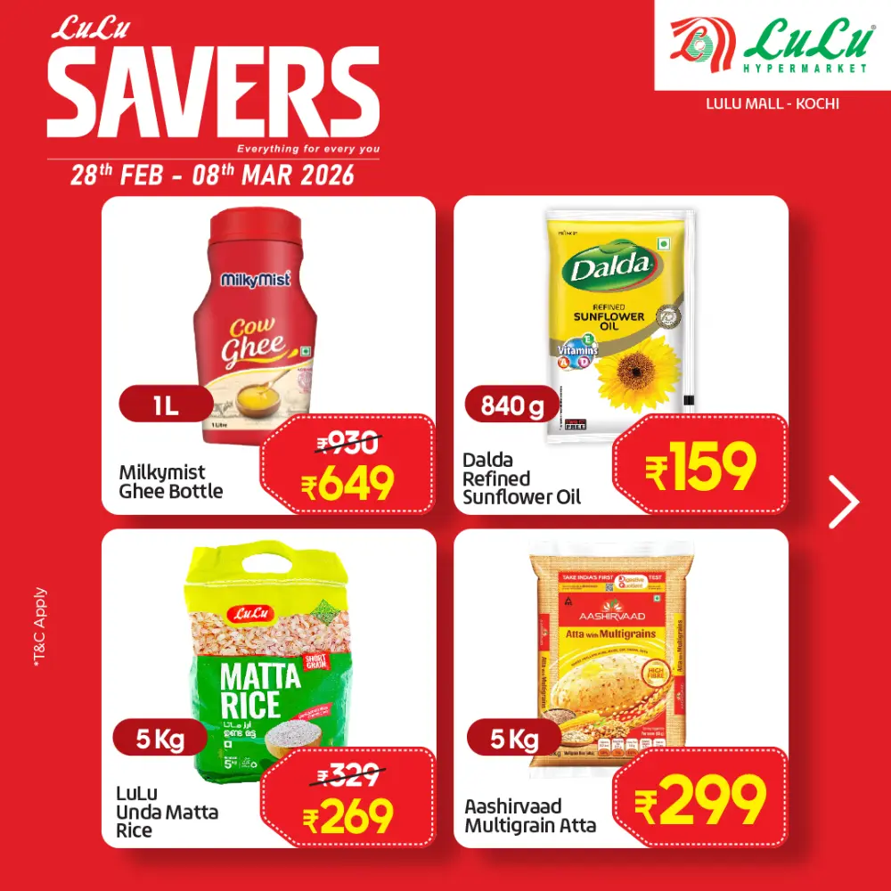 Lulu Savers Kochi Offers: Up to 65% Off on Cookware & Groceries | Valid Feb 28 - Mar 08 page 2