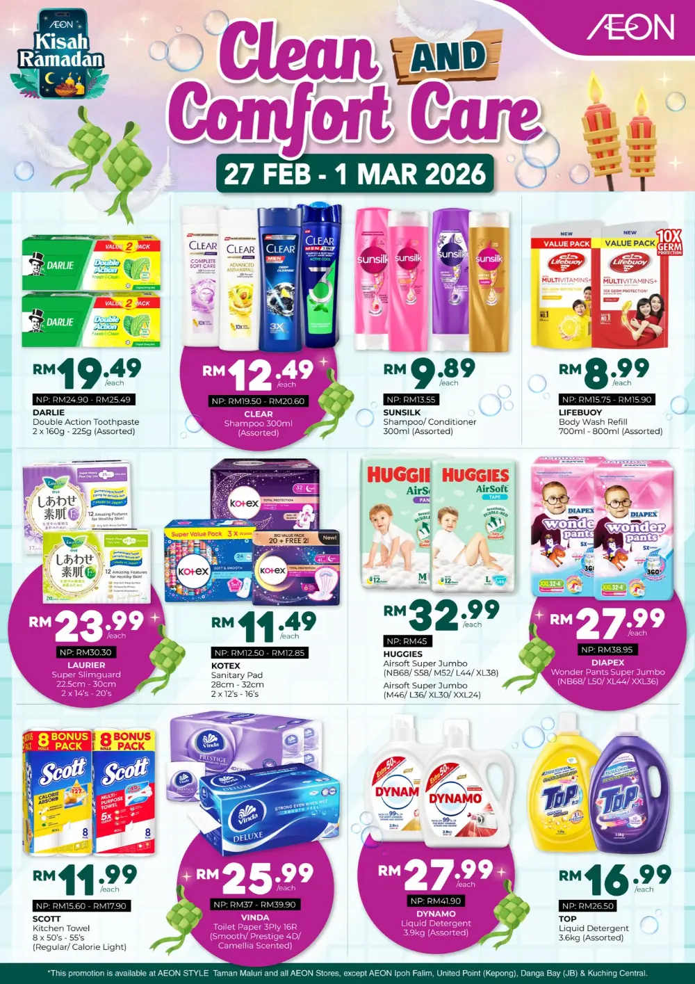 AEON Ramadan Clean & Comfort Sale Ends 1 Mar page 1