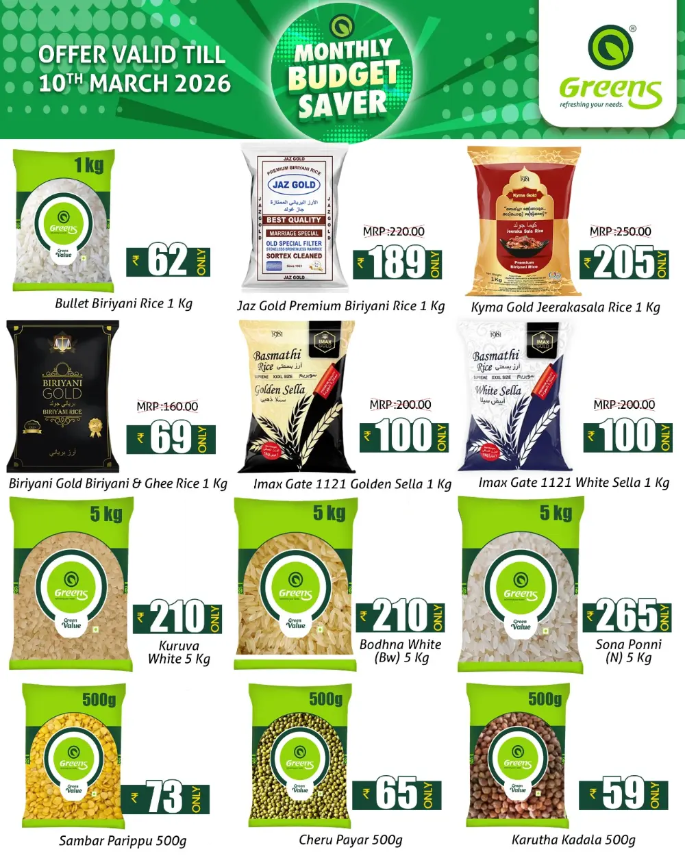 Greens Monthly Budget Saver | Kannur & Thalassery | Valid Till 10th March page 7