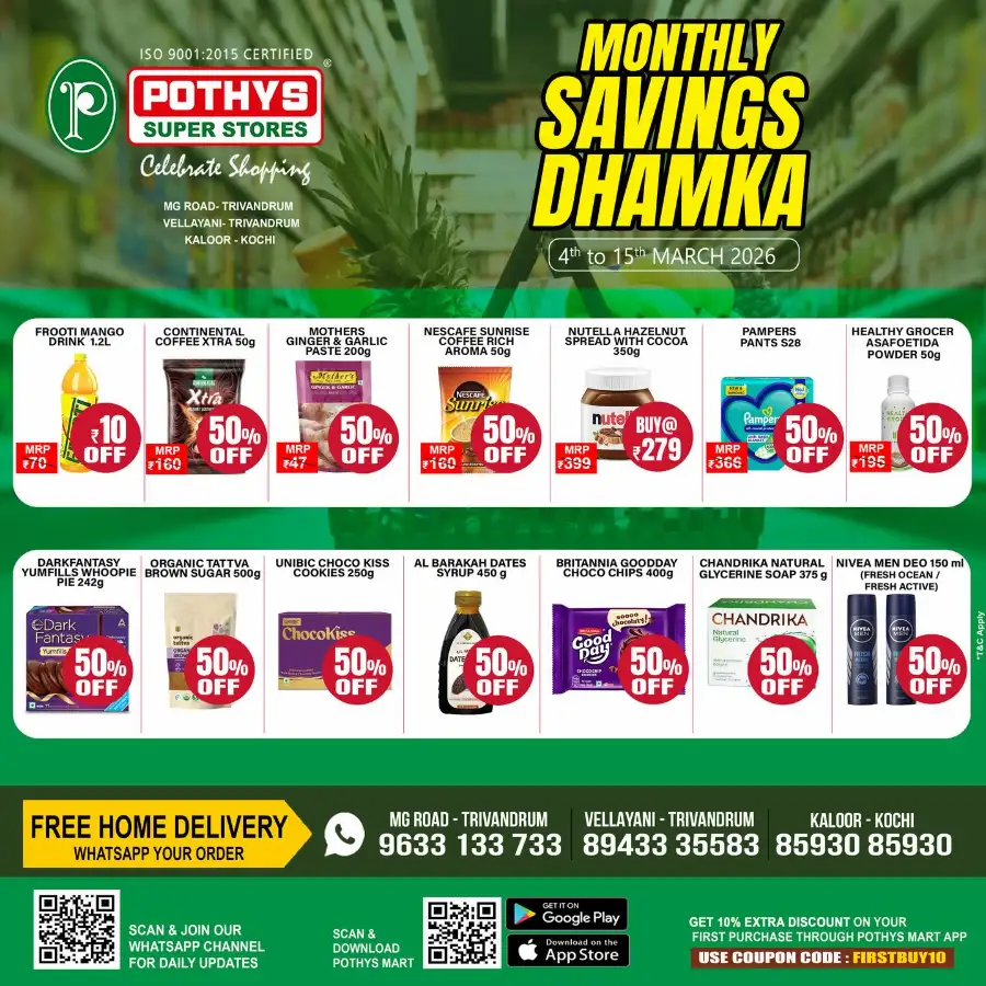 Monthly Savings Dhamka | Pothys Super Stores Trivandrum & Kochi | Ends 15th March page 3