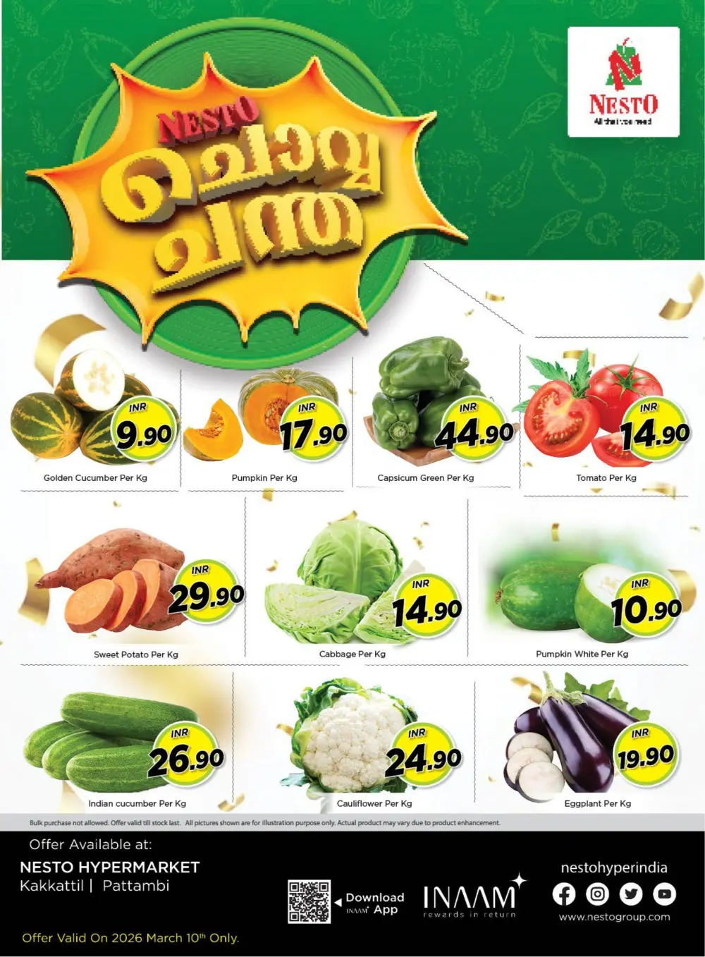 Fresh Vegetable Deals | Nesto Hypermarket Kakkattil & Pattambi | 10 Mar 2026 page 1