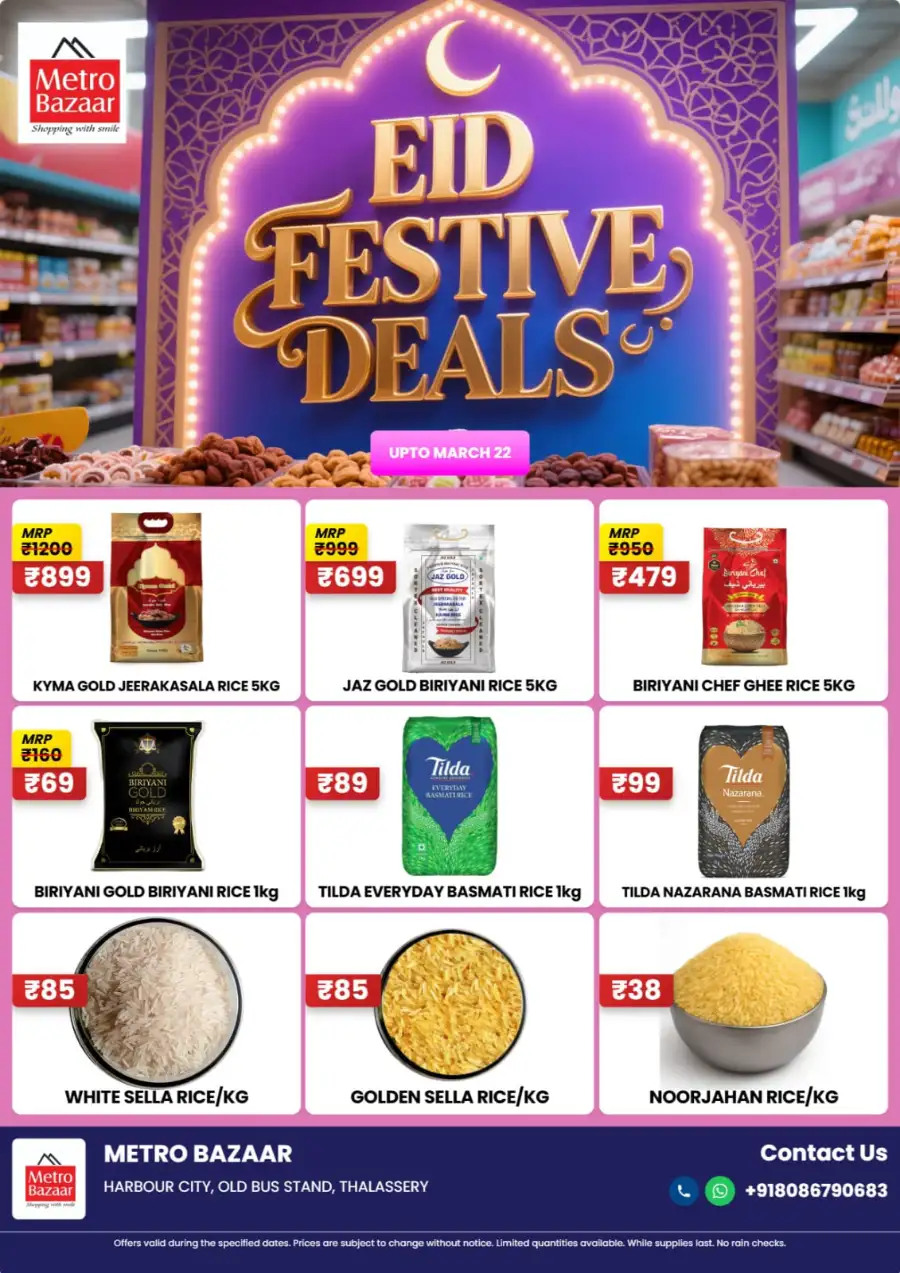 Metro Bazaar Thalassery | Eid Festive Deals on Biriyani & Basmati Rice page 1