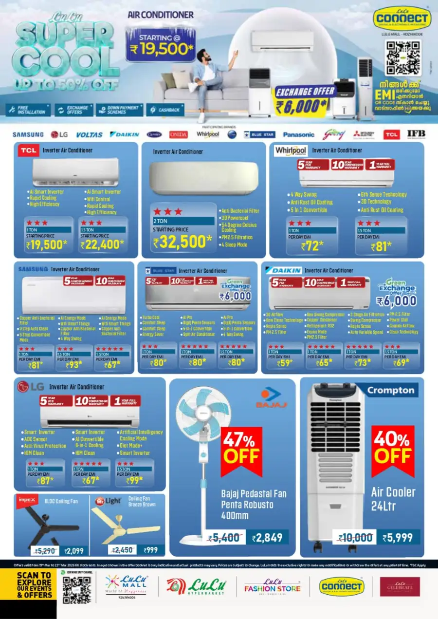 Lulu Connect Calicut AC & Electronics Offers | Ends Sunday page 1