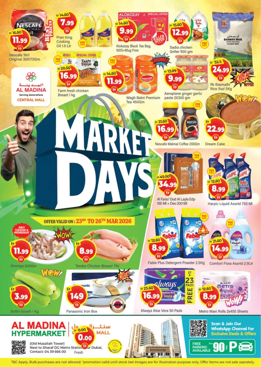 Al Madina Hypermarket Bur Dubai: Market Days Offers March 23-26 page 1