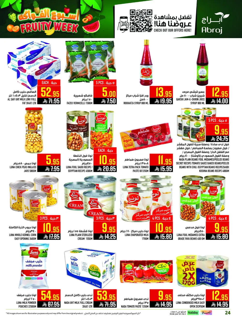 Abraj Hypermarket Al Zaidi Fruity Week | Ends Tuesday page 24