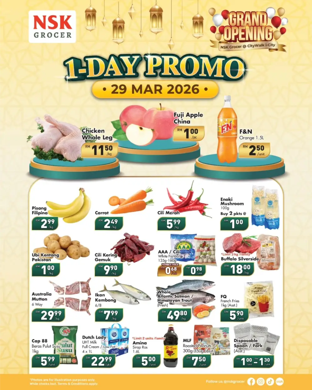 NSK Grocer i-City Grand Opening | RM1 Deals - 28 Mar page 4