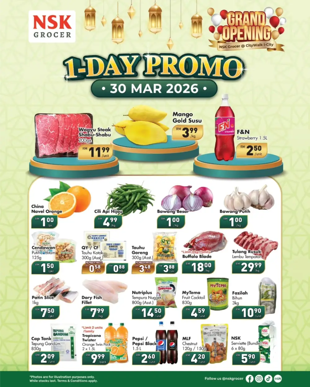 NSK Grocer i-City Grand Opening | RM1 Deals - 28 Mar page 5