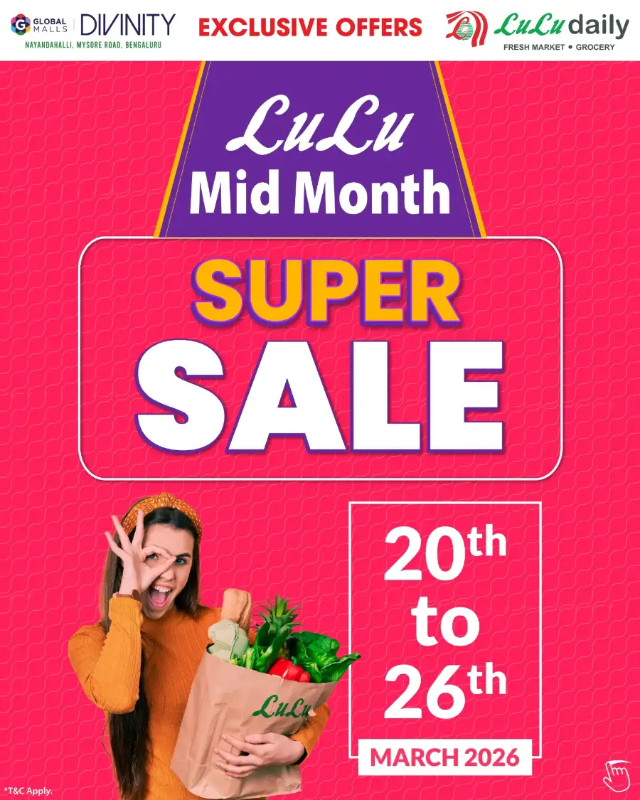 Lulu Daily Bengaluru Mid-Month Super Sale | Ends 26 Mar page 1