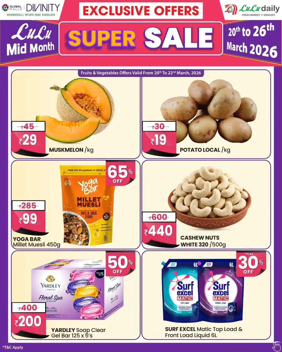 Lulu Daily Bengaluru Mid-Month Super Sale | Ends 26 Mar page 2