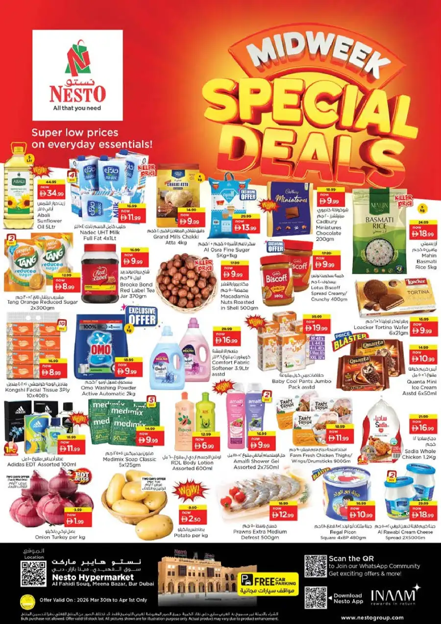 Nesto Bur Dubai Midweek Special Deals - Meena Bazar Offers Mar 30 - Apr 1 page 1