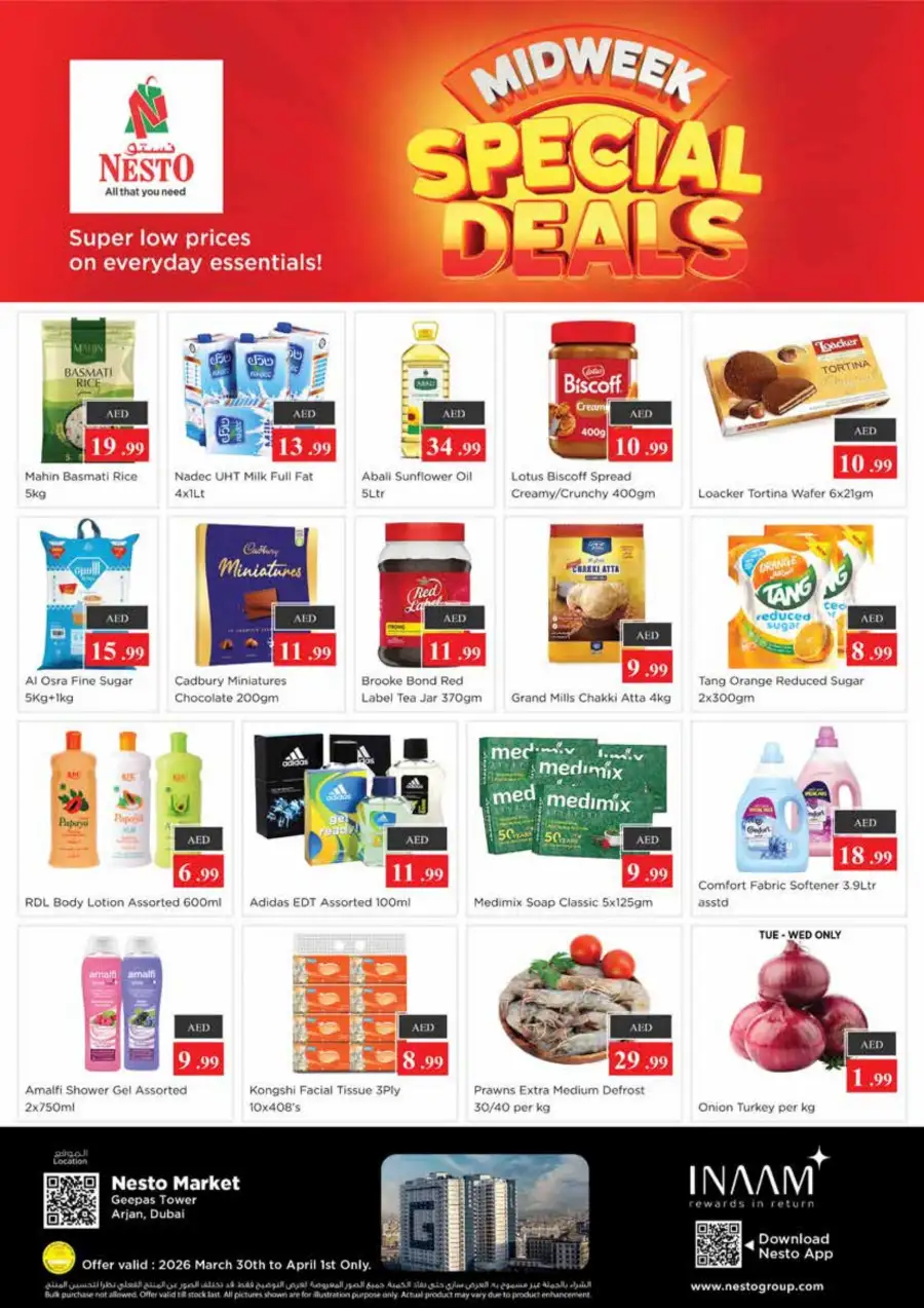Nesto Arjan Dubai - Midweek Special Deals & Grocery Offers page 1