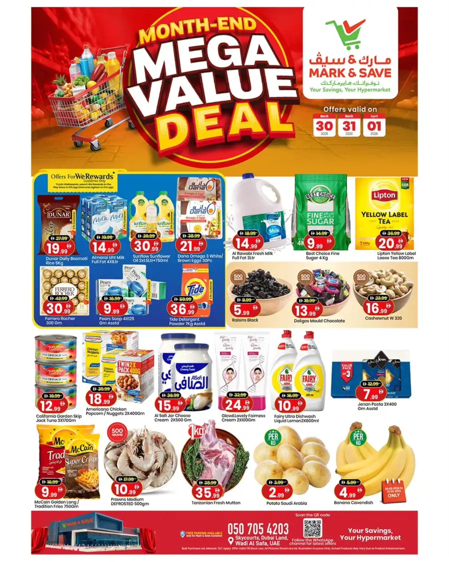 Mark & Save Skycourts Dubai | Month-End Mega Value Deals March 30 - April 01 page 1
