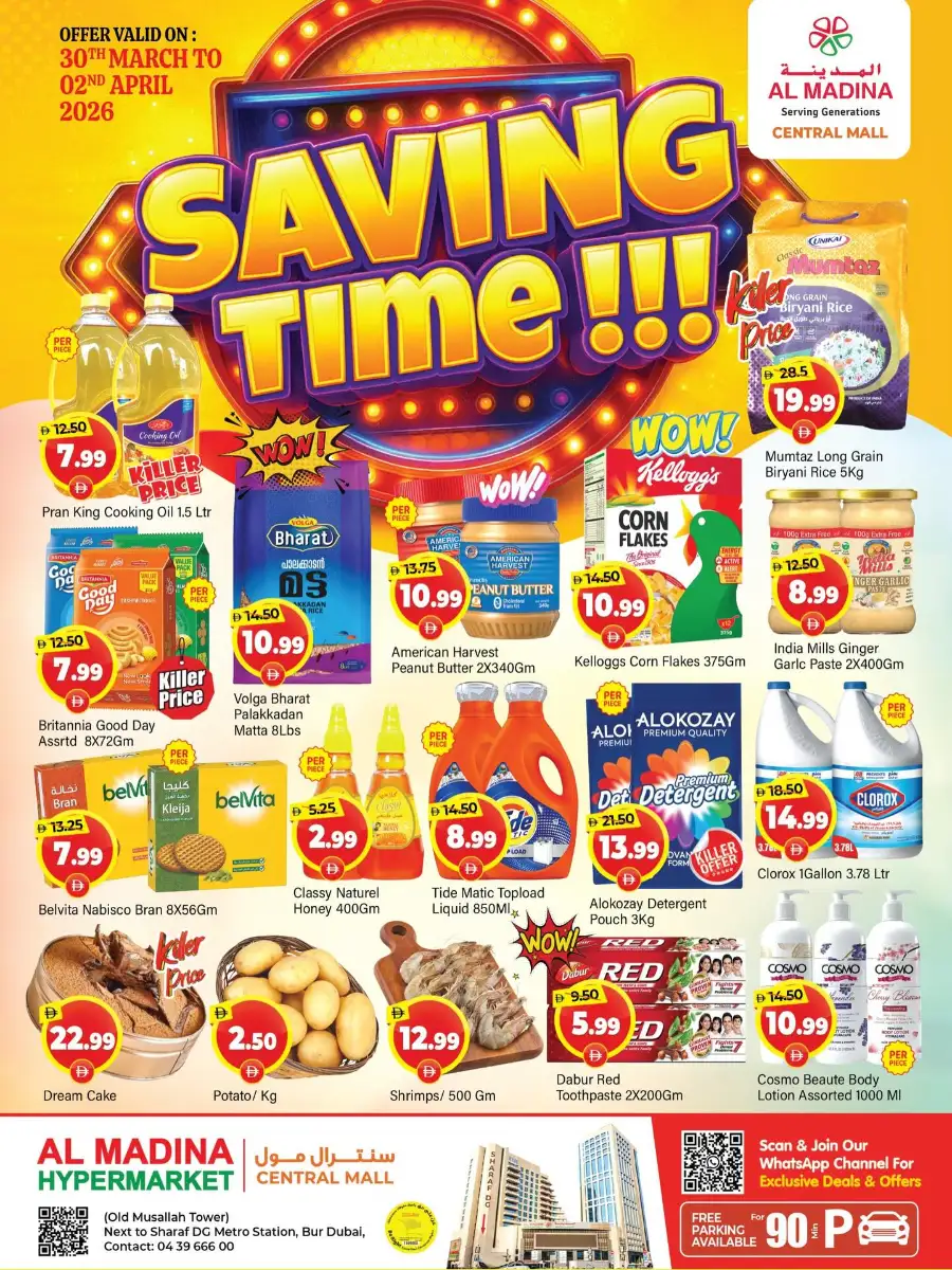 Al Madina Bur Dubai - Saving Time Offers | Grocery Deals March 30 - April 2 page 1