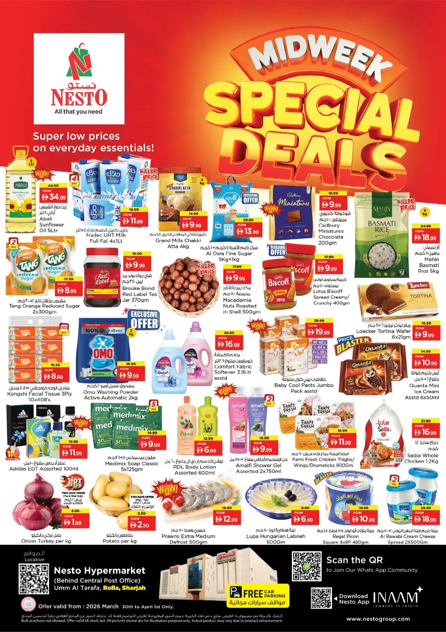 Nesto Sharjah Rolla Midweek Offers | Special Grocery Deals March 30 – April 1 page 1